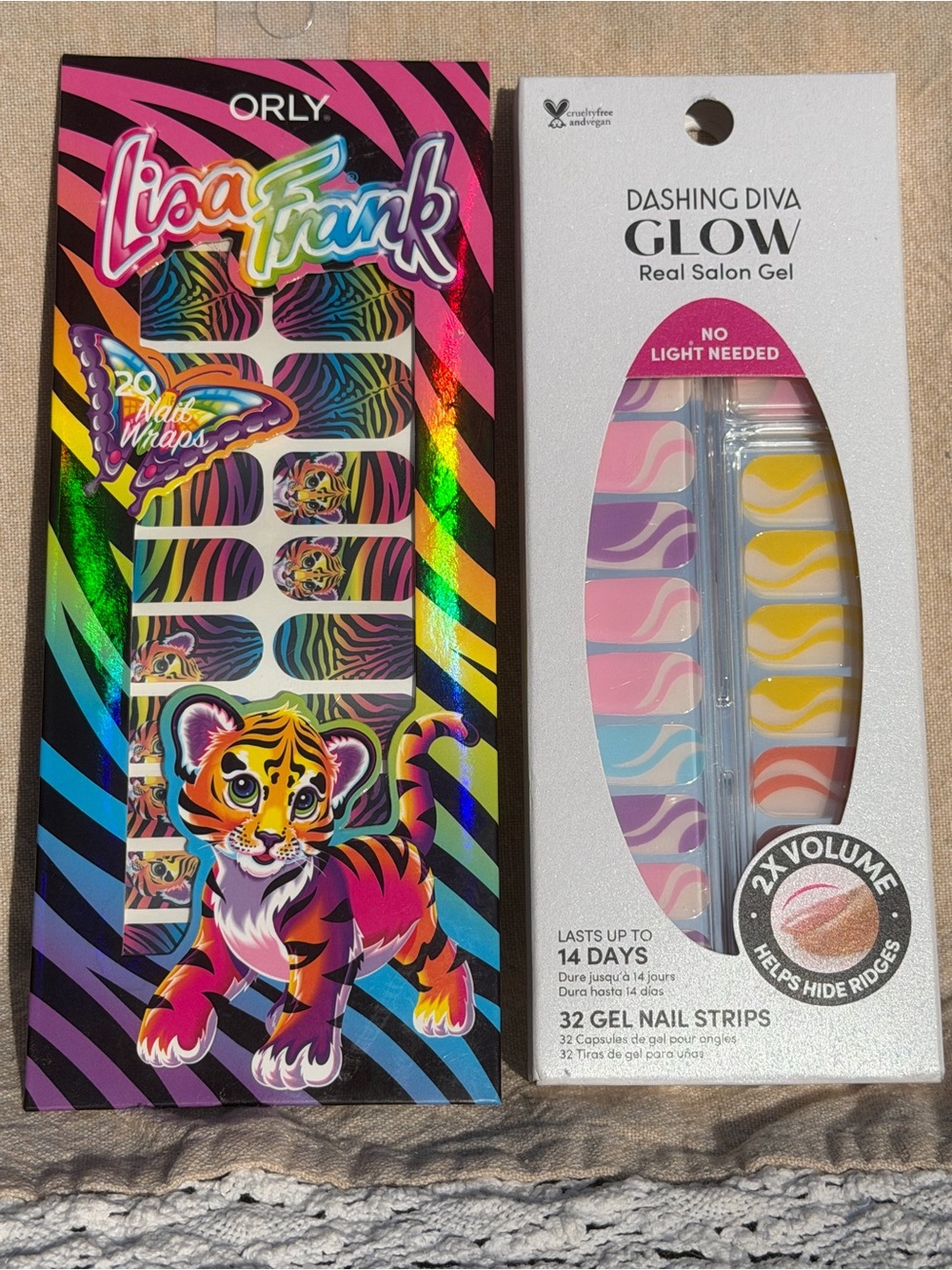 NIB ~ Orly & Lisa Frank Rainbow Tiger Nail Wraps